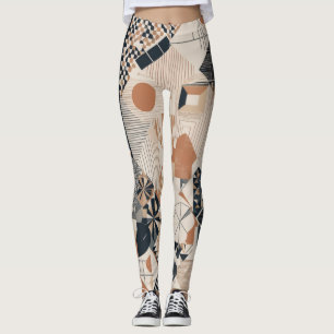 Geometric Flow: Modern Elegance Leggings Design