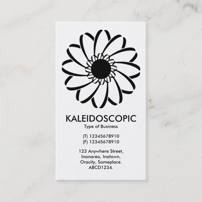 Geometric Flower 01 Business Card (Front)