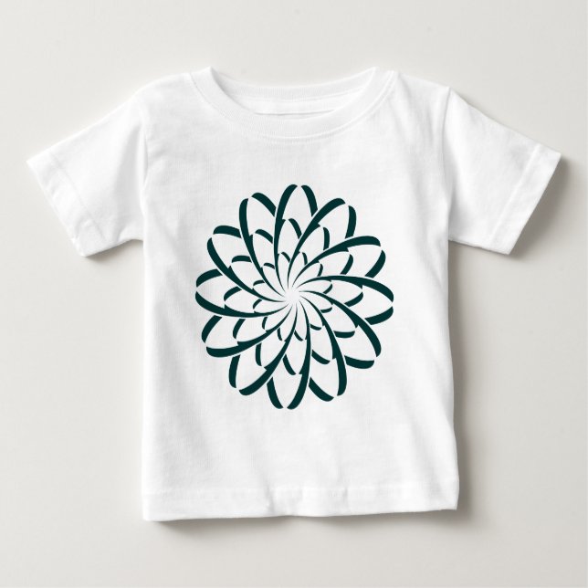 Geometric Flower 02 Baby T-Shirt (Front)