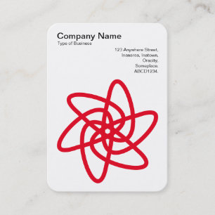 Geometric Flower 05 - Black on White Business Card