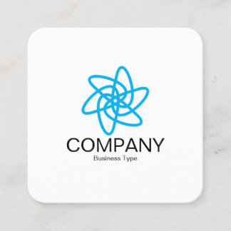 Geometric Flower 05 - White Square Business Card