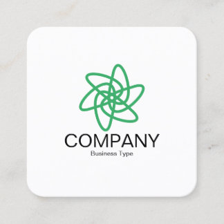 Geometric Flower 05 - White Square Business Card