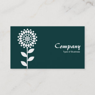 Geometric Flower - Alternating Sides (Gold) Business Card