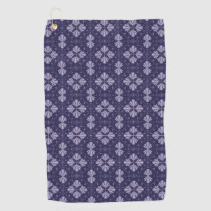 Geometric Flower Petals Abstract Repeat Pattern Golf Towel