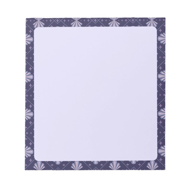 Geometric Flower Petals Abstract Repeat Pattern Notepad (Front)
