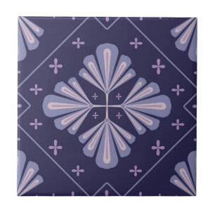 Geometric Flower Petals Abstract Repeat Pattern Tile
