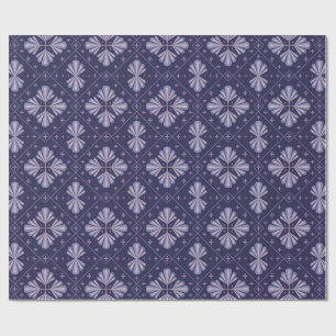 Geometric Flower Petals Abstract Repeat Pattern Wrapping Paper
