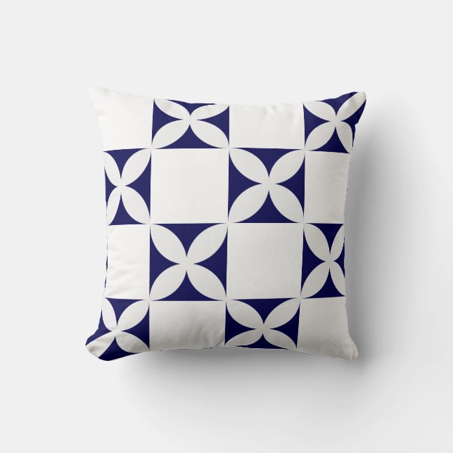 Geometric Flower Seamless Pattern Cushion (Front)