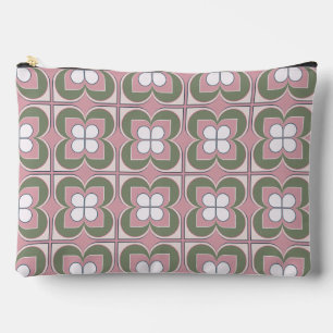 Geometric Flowers Accessory Pouch