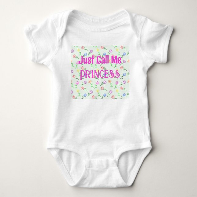 Geometric Flowers  Baby Bodysuit (Front)