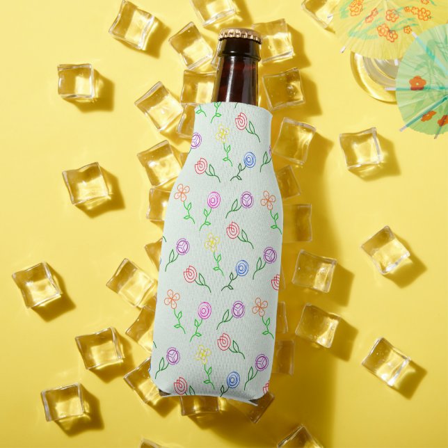 Geometric Flowers  Bottle Cooler (In Situ Summer)