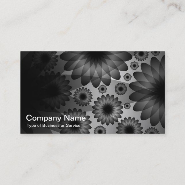 Geometric Flowers Business Card (Front)