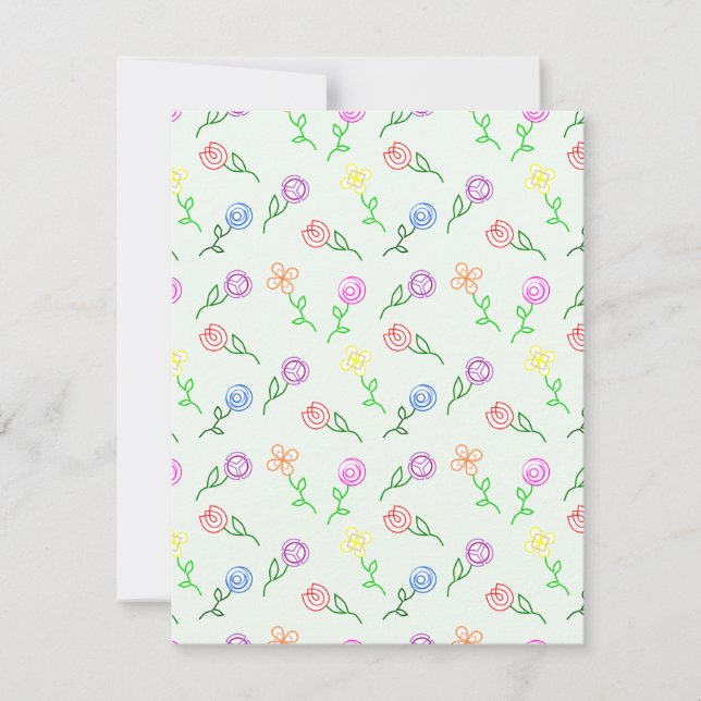 Geometric Flowers  Card (Front)