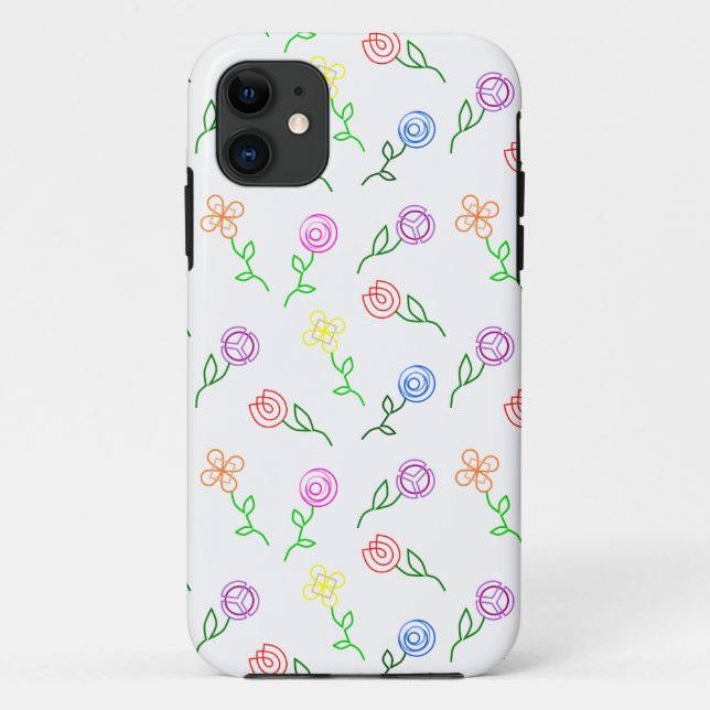 Geometric Flowers  Case-Mate iPhone Case (Back)
