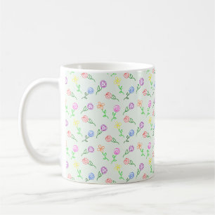 Geometric Flowers  Coffee Mug