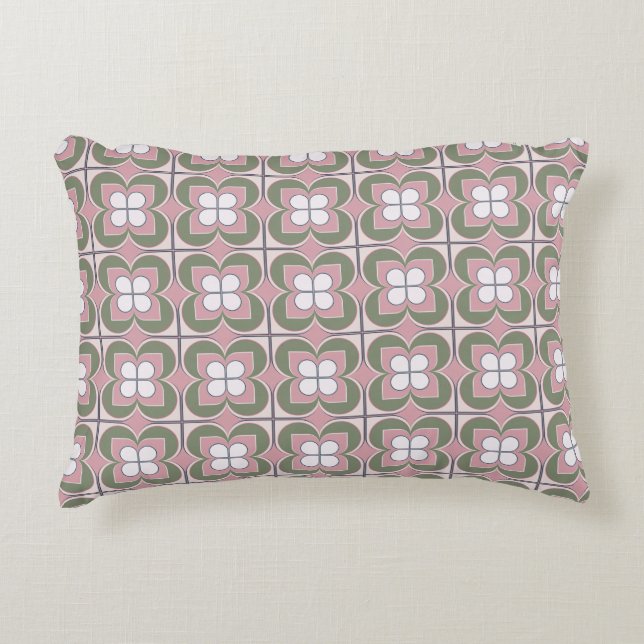 Geometric Flowers Decorative Cushion (Front)