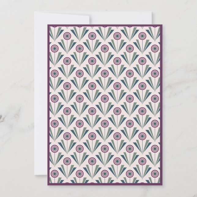 Geometric Flowers Holiday Card (Front)