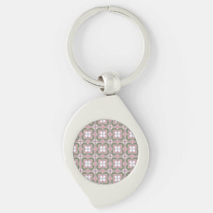 Geometric Flowers Key Ring