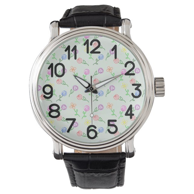 Geometric Flowers  Watch (Front)