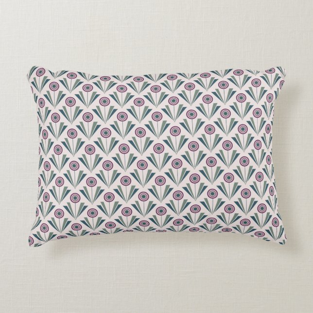 Geometric Flowers with Name Decorative Cushion (Front)