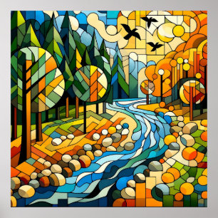 Geometric Forest Poster