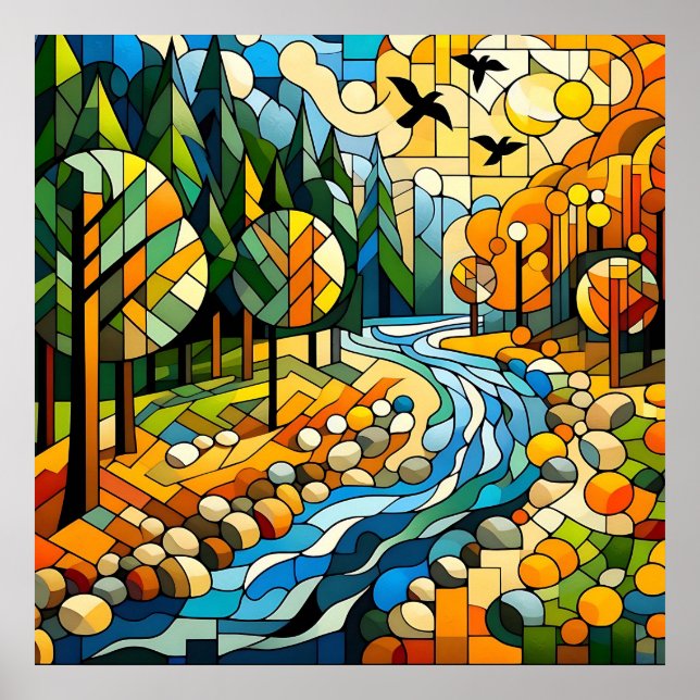 Geometric Forest Poster (Front)