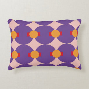 Geometric form retro pattern design vintage abstra decorative cushion