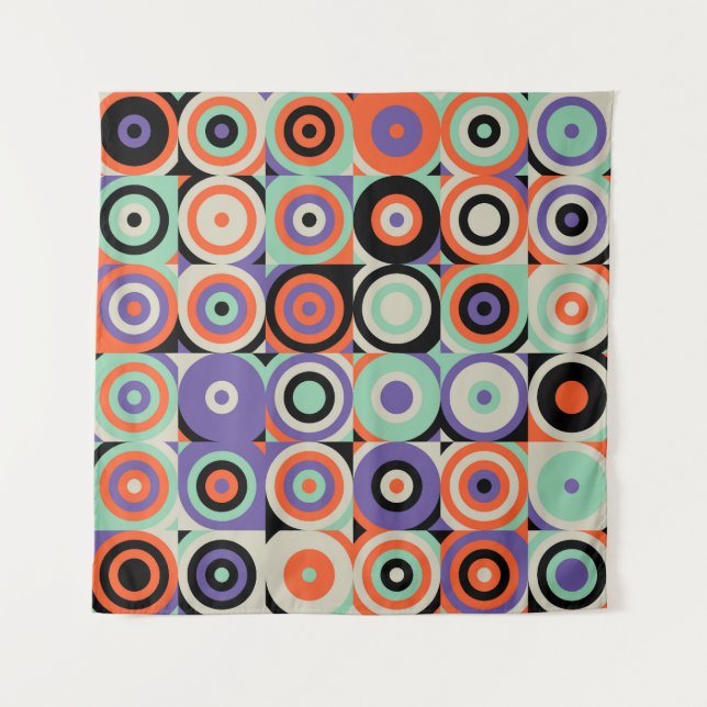 Geometric Forms, Abstract Vintage Design. Tapestry (Front)