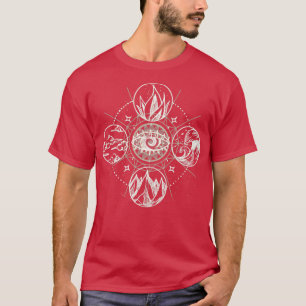 Geometric Four Elements Earth Air Water Fire T-Shirt