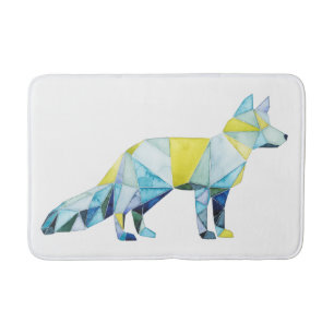 Geometric Fox Animal Bath Mat