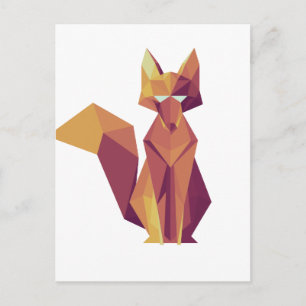 Geometric Fox Postcard