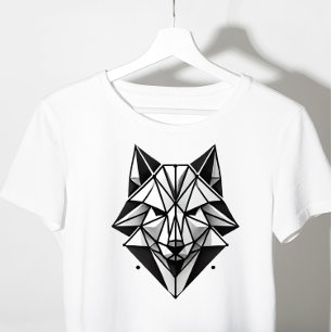 geometric fox t-shirt