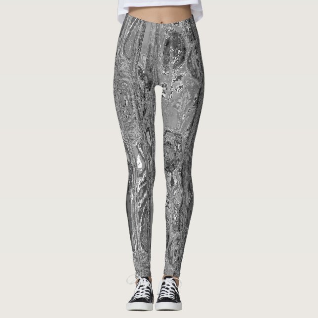 geometric fractal pattern leggings (Front)
