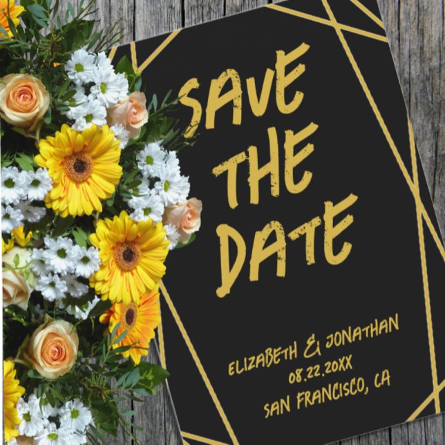 Geometric Frame Wedding Save The Date (Creator Uploaded)