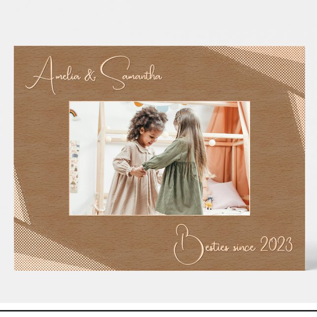 Geometric Friends Date Custom Wood Picture Frames  (Creator Uploaded)