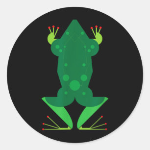 Geometric Frog Minimalist Animal Graphic Nature Classic Round Sticker
