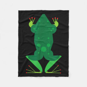 Geometric Frog Minimalist Animal Graphic Nature Fleece Blanket