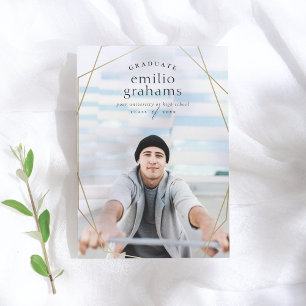 Geometric   Full Photo Graduation Announcement