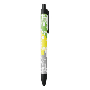 Geometric Funky Abstract Lithromantic Pride Flag Black Ink Pen