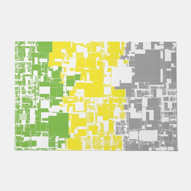 Geometric Funky Abstract Lithromantic Pride Flag Doormat (Front)