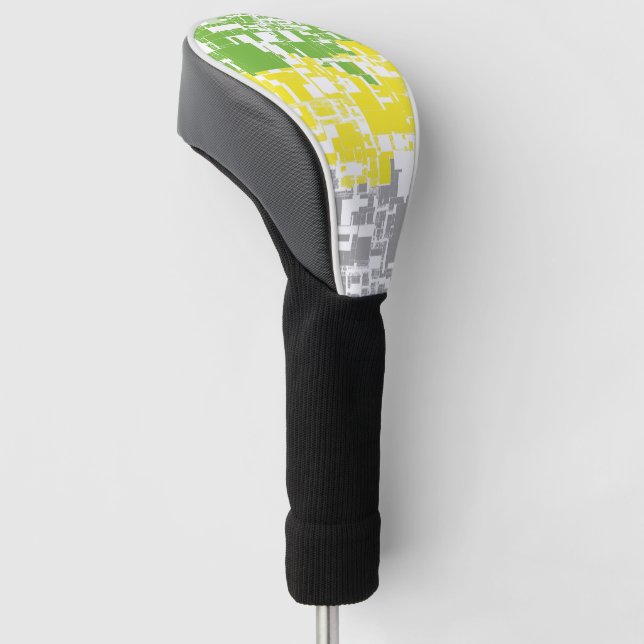 Geometric Funky Abstract Lithromantic Pride Flag Golf Head Cover (Angled)
