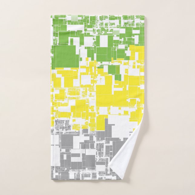 Geometric Funky Abstract Lithromantic Pride Flag Hand Towel (Hand Towel)