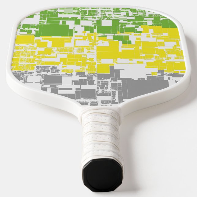 Geometric Funky Abstract Lithromantic Pride Flag Pickleball Paddle (Laydown)