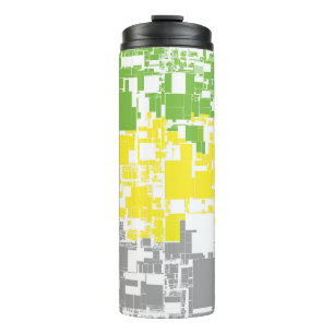 Geometric Funky Abstract Lithromantic Pride Flag Thermal Tumbler