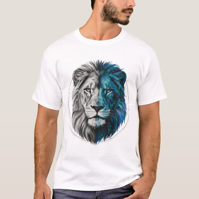 Geometric Fusion Lion Tee (Front)