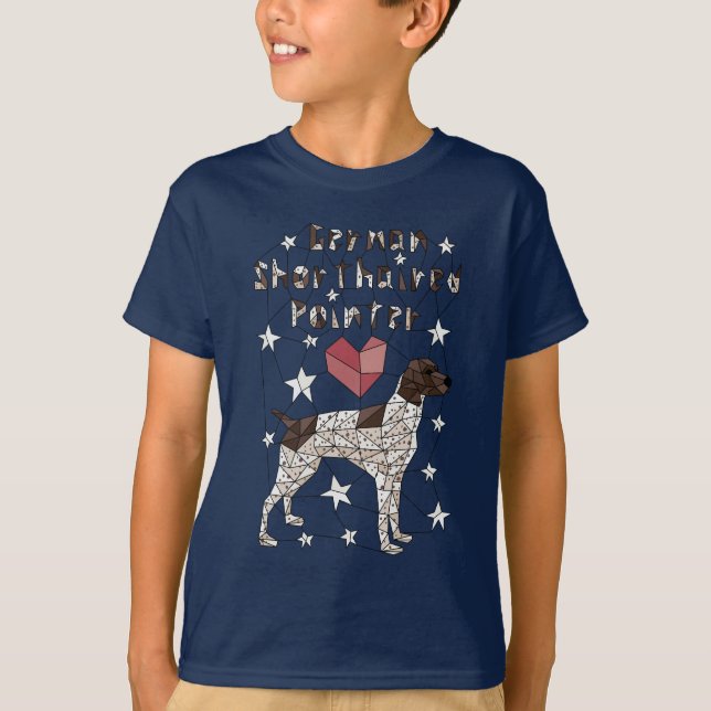 Geometric German Shorthaired Pointer T-Shirt (Front)