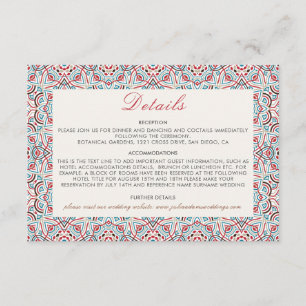Geometric Glittering Metallic Luxury Wedding Enclosure Card