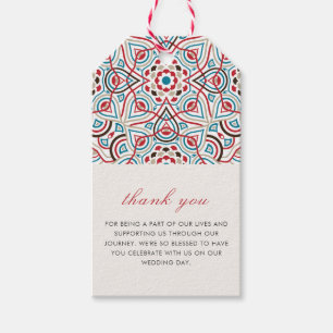 Geometric Glittering Metallic Luxury Wedding Gift Tags