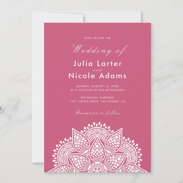 Geometric Glittering Metallic Luxury Wedding Invitation (Front)