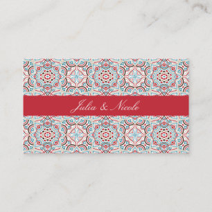 Geometric Glittering Metallic Luxury Wedding Place Card